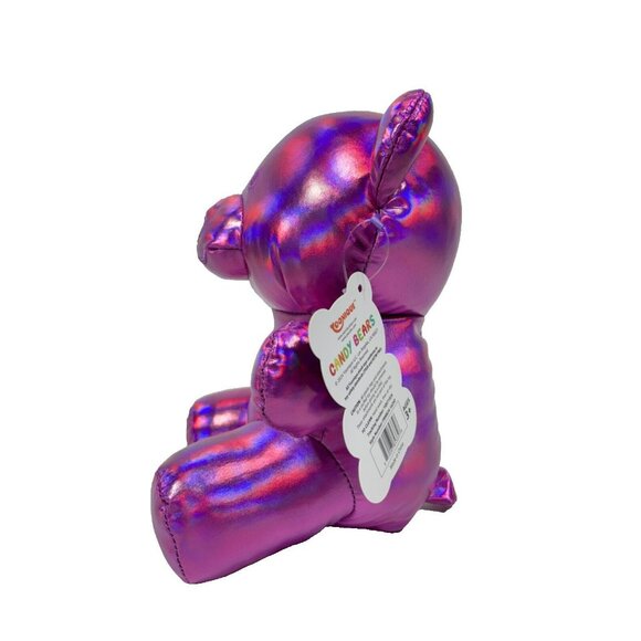 Candy Bears Metallic Plush 8" Stuffed Animal Purple Pink - Picture 2 of 13